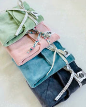 Load image into Gallery viewer, Stretchy Organic Cotton Velour Tie up Contour Pre flat