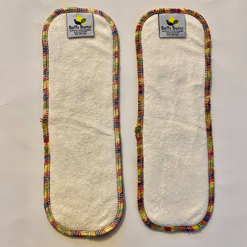 Bells Bumz Size 1 (Newborn) Bamboo & Hemp Inserts (2-pack)