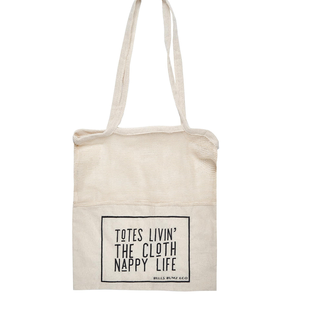 Embroidered Tote Bag 'Cloth Nappy Life' 100% Cotton