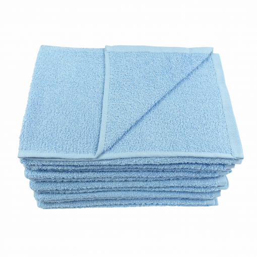 Whitebots 6 Pack Blue Cotton Terries 60x60cms