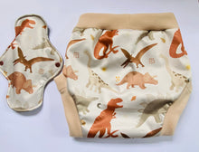 Load image into Gallery viewer, *Exclusive* Boho Dino Print Pumpkin and Pickle PUL Pull Up Wrap
